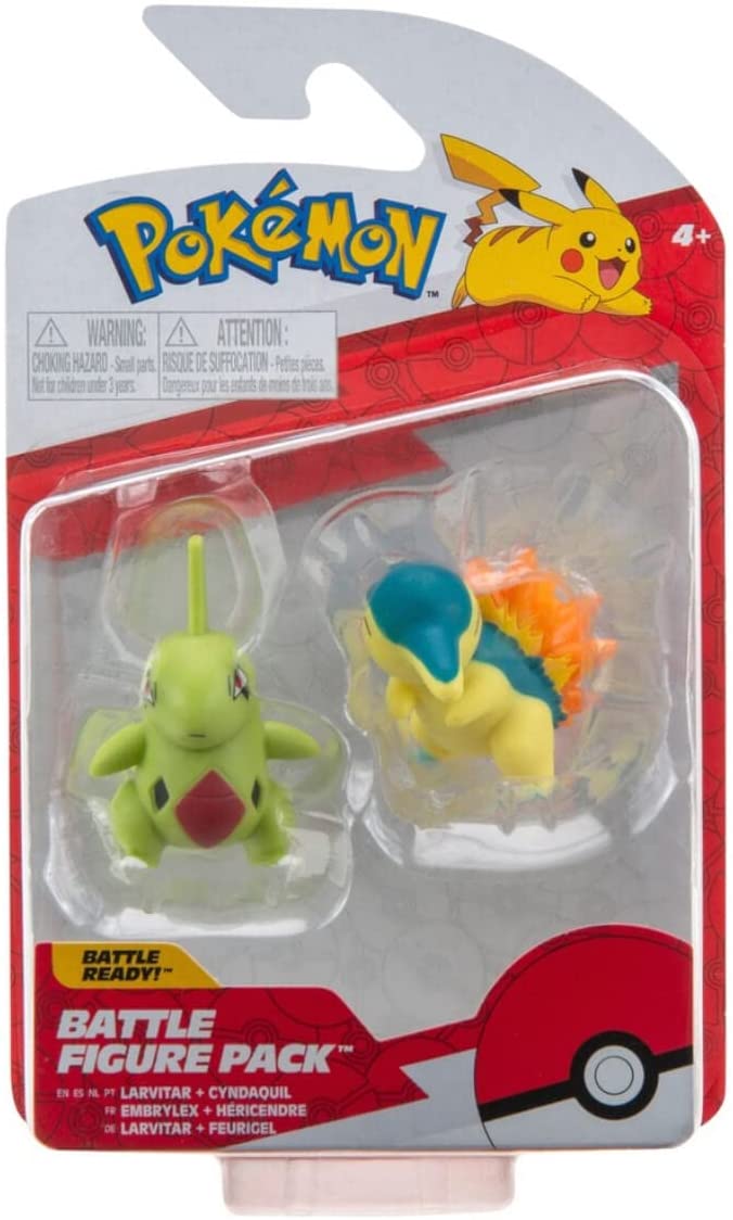 Pokemon 2" Battle Figure Pack - Larvitar & Cyndaquil