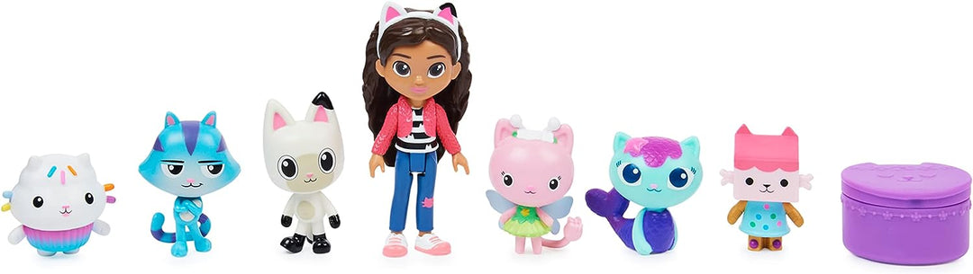 Gabby's Dollhouse, Deluxe-Figuren-Geschenkset mit 7 Spielzeugfiguren und Überraschungszugang