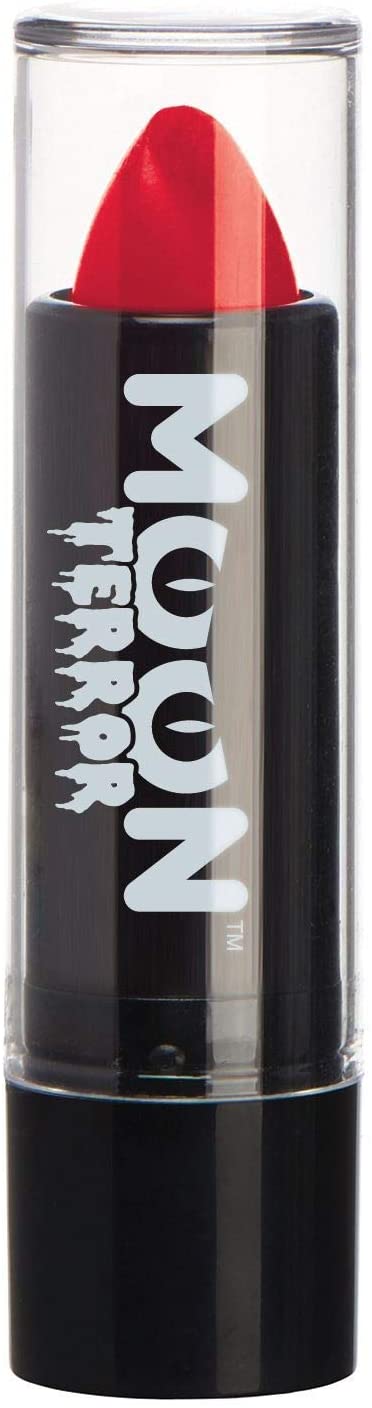 Moon Terror Halloween Lippenstift Make-up 5g Erstellen Sie ganz einfach gruselige Designs wie ein Profi! Perfekt für Vampire, Geister, Skelette, Hexen, Kürbisse, Monster usw. Blutrot