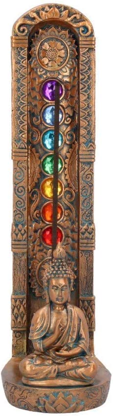 Nemesis Now Ascending Chakras Räuchergefäß 11 cm, Harz, Bronze, 23,5 cm