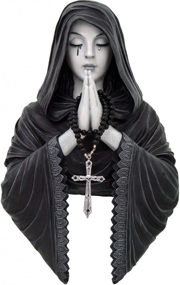 Nemesis Now Gotisches Gebetswandschild, 39 cm, Schwarz, Polyresin
