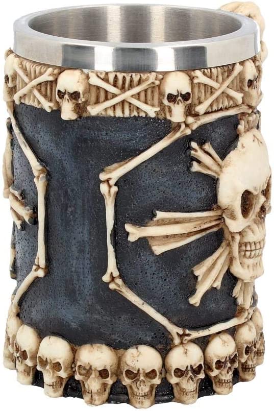Nemesis Now Großer Krug mit Totenköpfen, 18 cm, Elfenbeinfarben