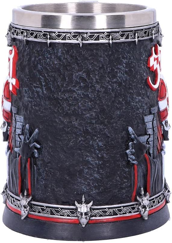 Nemesis Now B4847P9 Lizenzierter Ghost Papa Emeritus III Summons Red Humpen, Harz m. Edelstahl