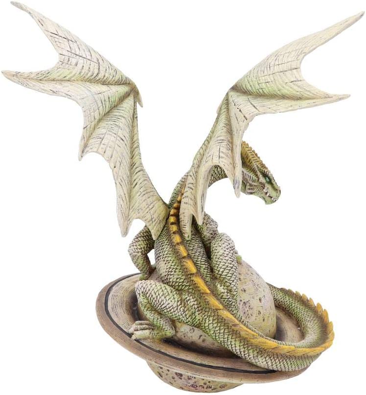 Nemesis Now Saturn Guardian Green Planet Dragon Figur, Polyresin