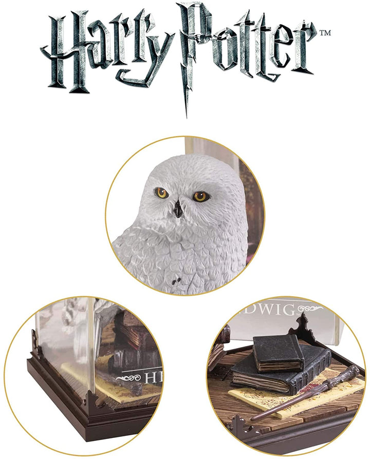 The Noble Collection – Magische Kreaturen Hedwig – handbemalte magische Kreatur Nr. 1 – offiziell lizenzierte 7 Zoll (18,5 cm) große Harry-Potter-Spielzeug-Sammelfiguren – für Kinder und Erwachsene