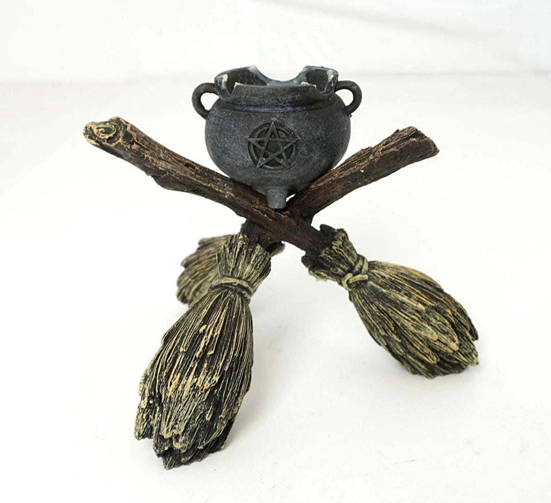 Nemesis Now B1867F6 Besenstiel, Kristallkugel, Kristallkugelhalter, 16 cm, braun