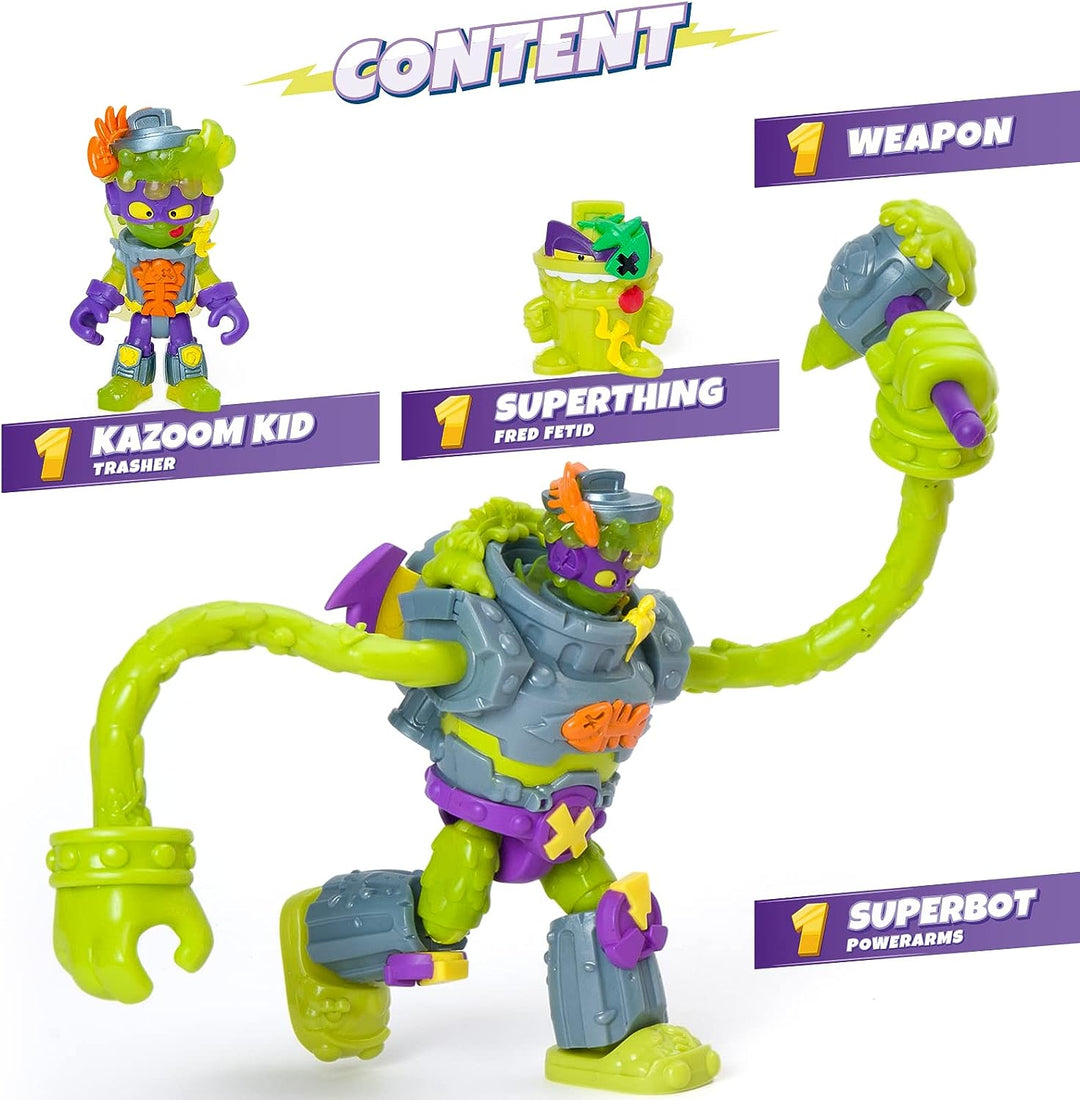 SUPERTHINGS Superbot Power Arms Trasher – Gelenkiger Schurkenroboter mit flexiblem