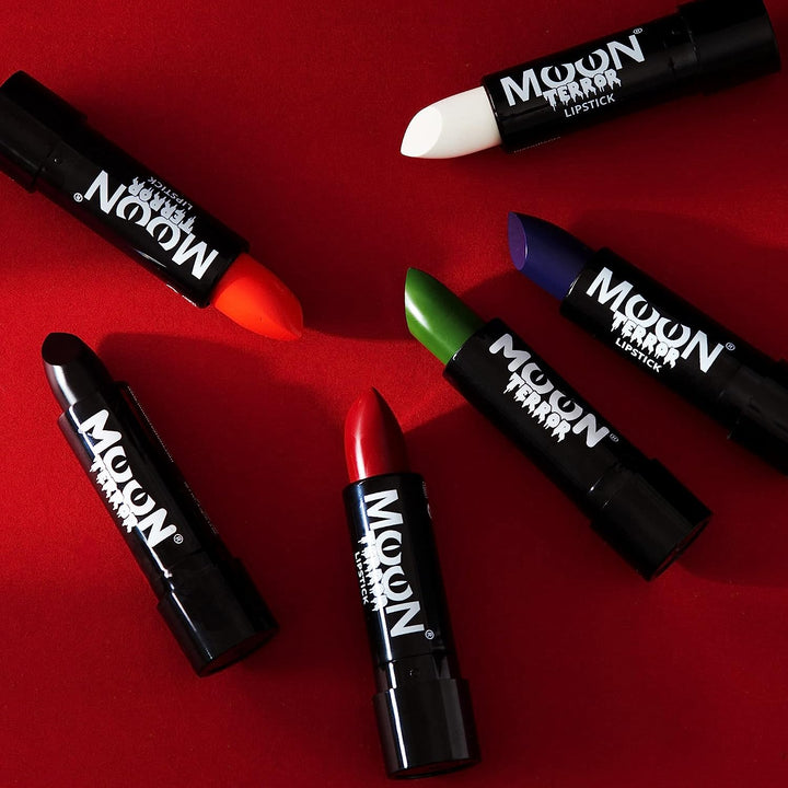 Moon Terror – Halloween-Lippenstift-Make-up – 5 g – Erstellen Sie ganz einfach gruselige Designs wie ein Profi! Perfekt für Vampire, Geister, Skelette, Hexen, Kürbisse, Monster usw. – Zombie-Grün