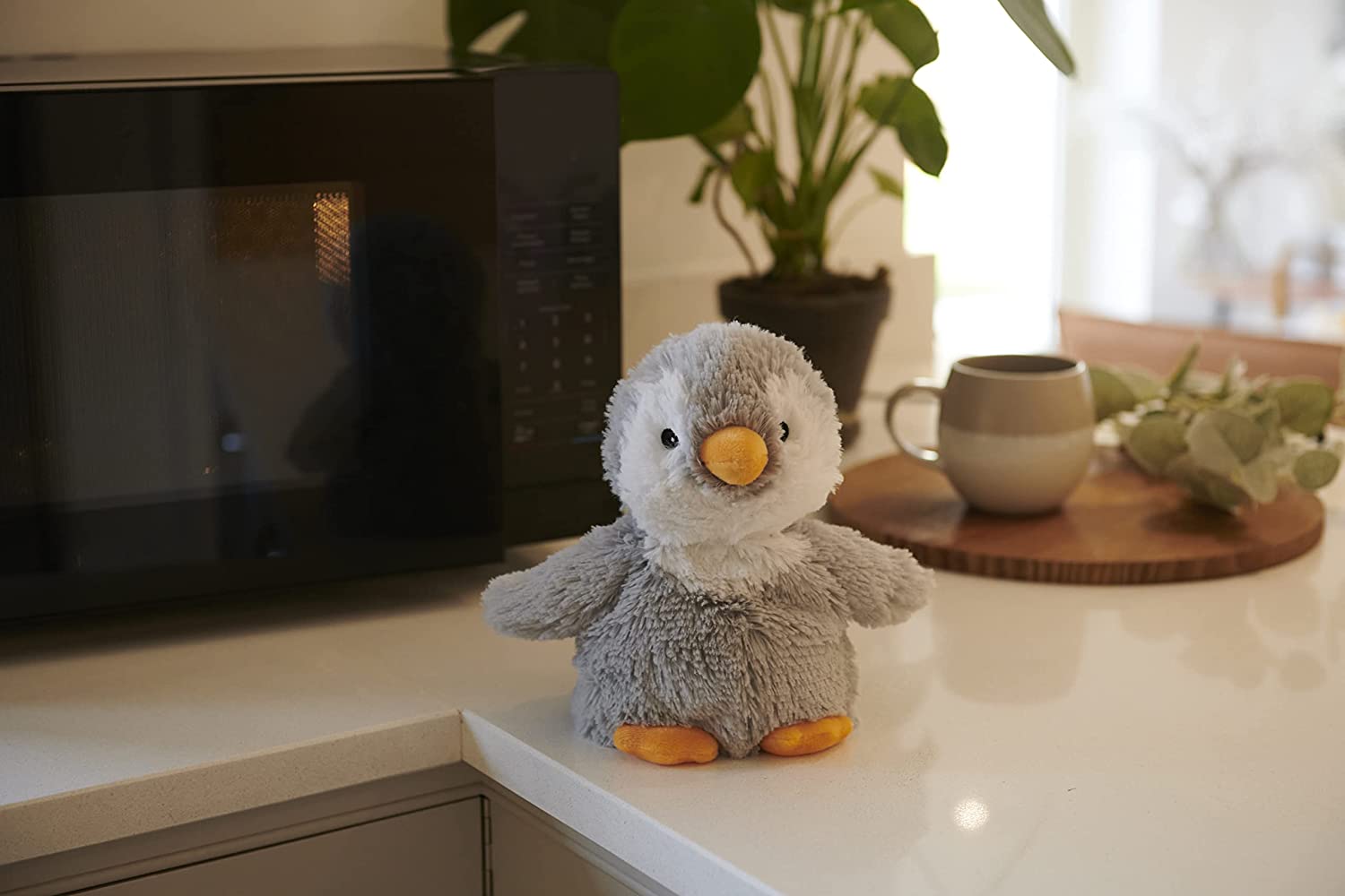 Warmies - 13" Grey Penguin Microwaveable Plush Toy with French Lavender Scent 10