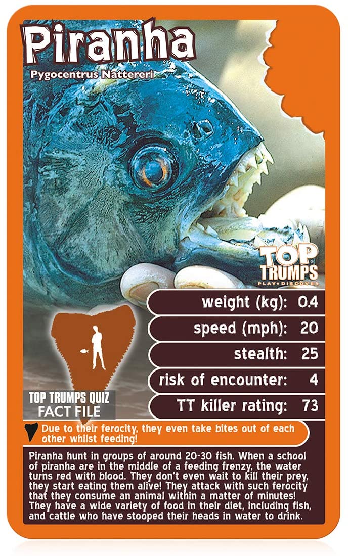 Deadliest Predators Top Trumps Kartenspiel