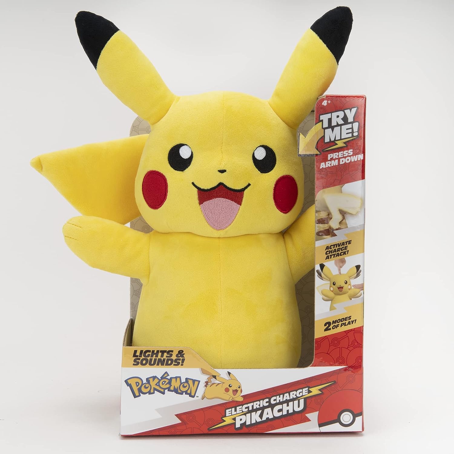 Pokémon Electric Charge Pikachu Plush - Interactive Light & Sound, 10-inch 6