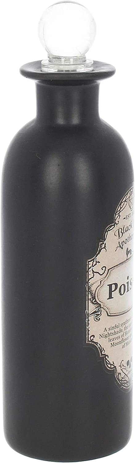 Nemesis Now Gifttrankflasche, 20 cm, Schwarz