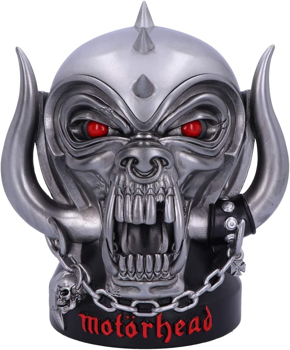 Nemesis Now B5113R0 Offiziell lizenzierte Motörhead Ace of Spades Warpig Snaggletooth Box, Polyresin, Silber, 16 cm