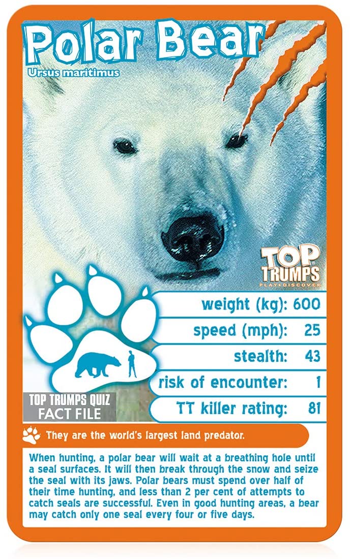 Deadliest Predators Top Trumps Kartenspiel