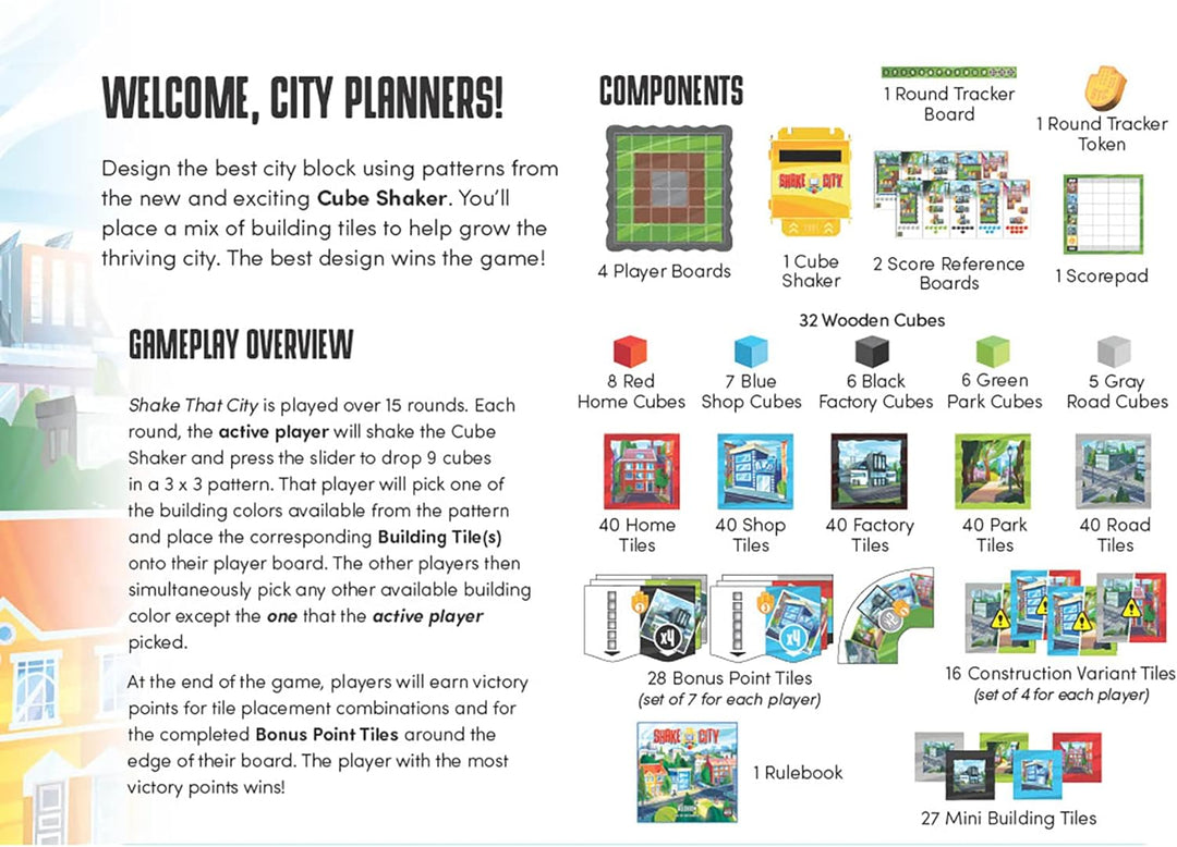 Shake That City - Dexterity City Building Board Game, Alderac Entertainment Group