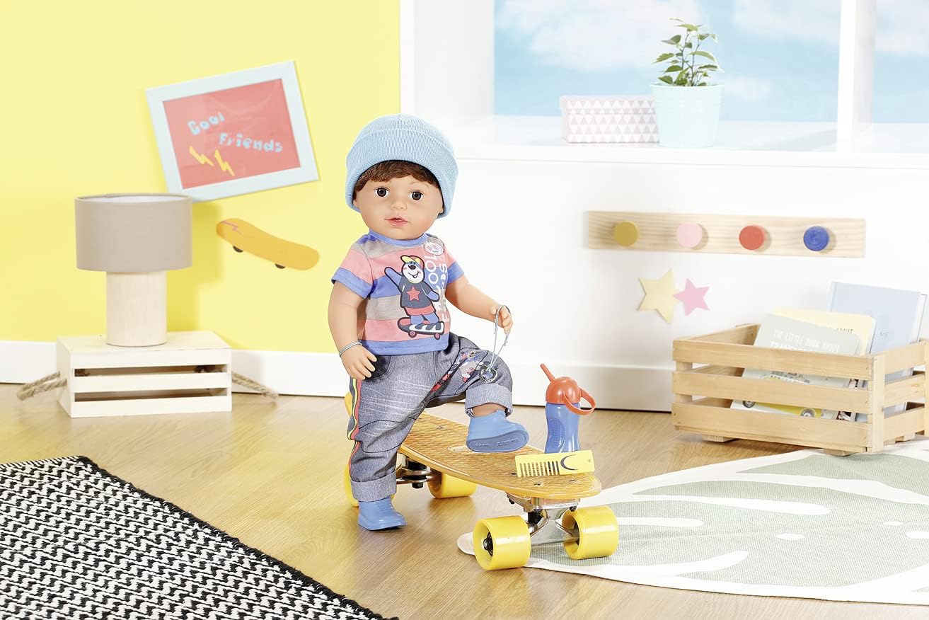 BABY born Brother 43 cm Puppe – Interaktives Vinylbaby mit beweglichen Knien, echten Tränen und Badespiel 6