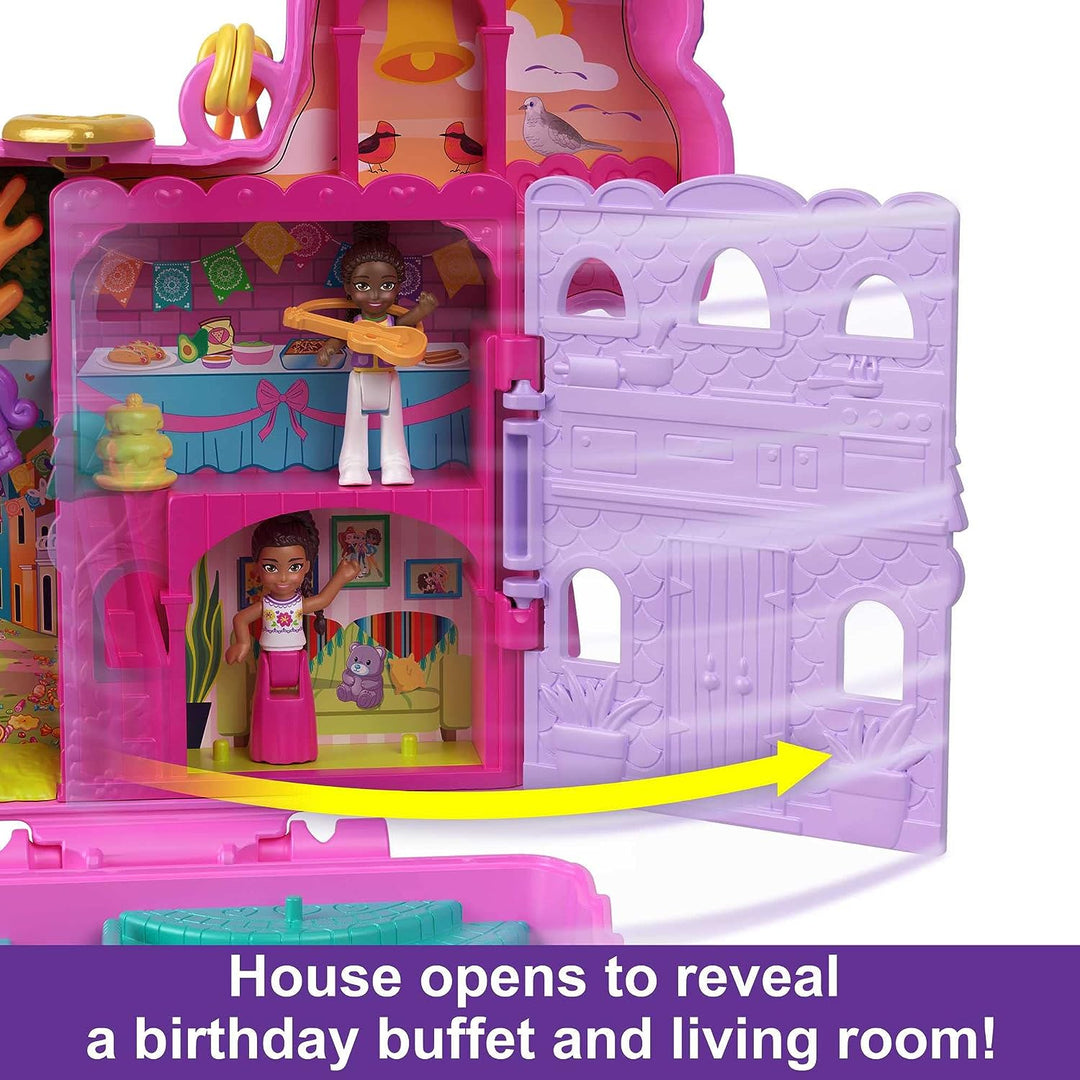 ?Polly Pocket Mini Toys, Pi�ata-Party-Kompaktspielset mit 2 Mikropuppen und 14