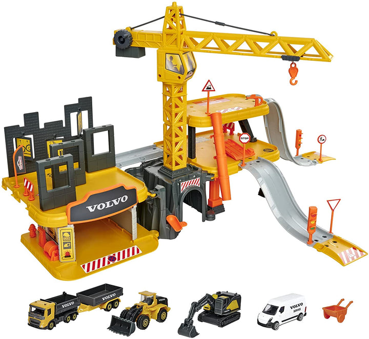 Volvo 212050032 Bau-SPIELSET mit 5 DIE-CAST-Autos, Gelb