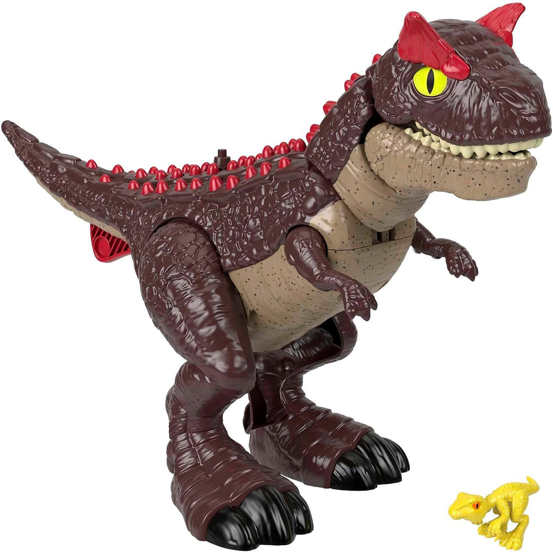 Imaginext Jurassic World Dinosaurier-Spielzeug, Spike Strike Carnotaurus, 27,9 cm große Figur