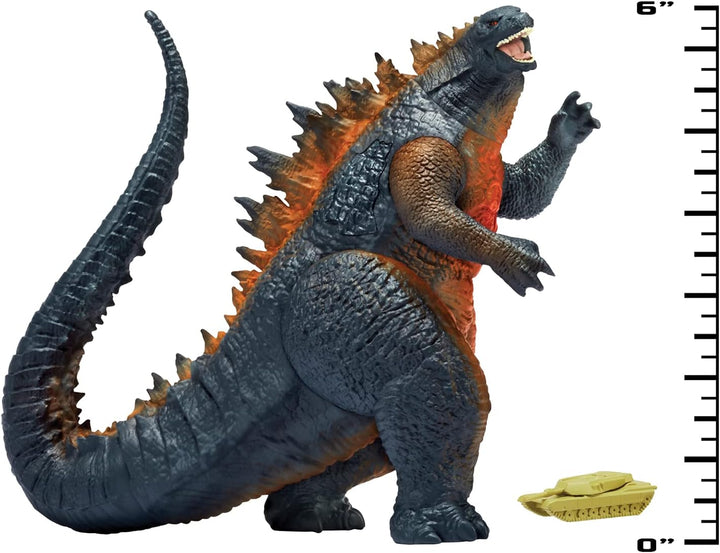 MonsterVerse MN100000 6" City of Destruction Godzilla (2014) mit Panzer, Multi Co