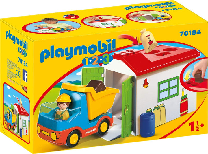 Playmobil 70184 1.2.3 Müllwagen für Kinder ab 18 Monaten
