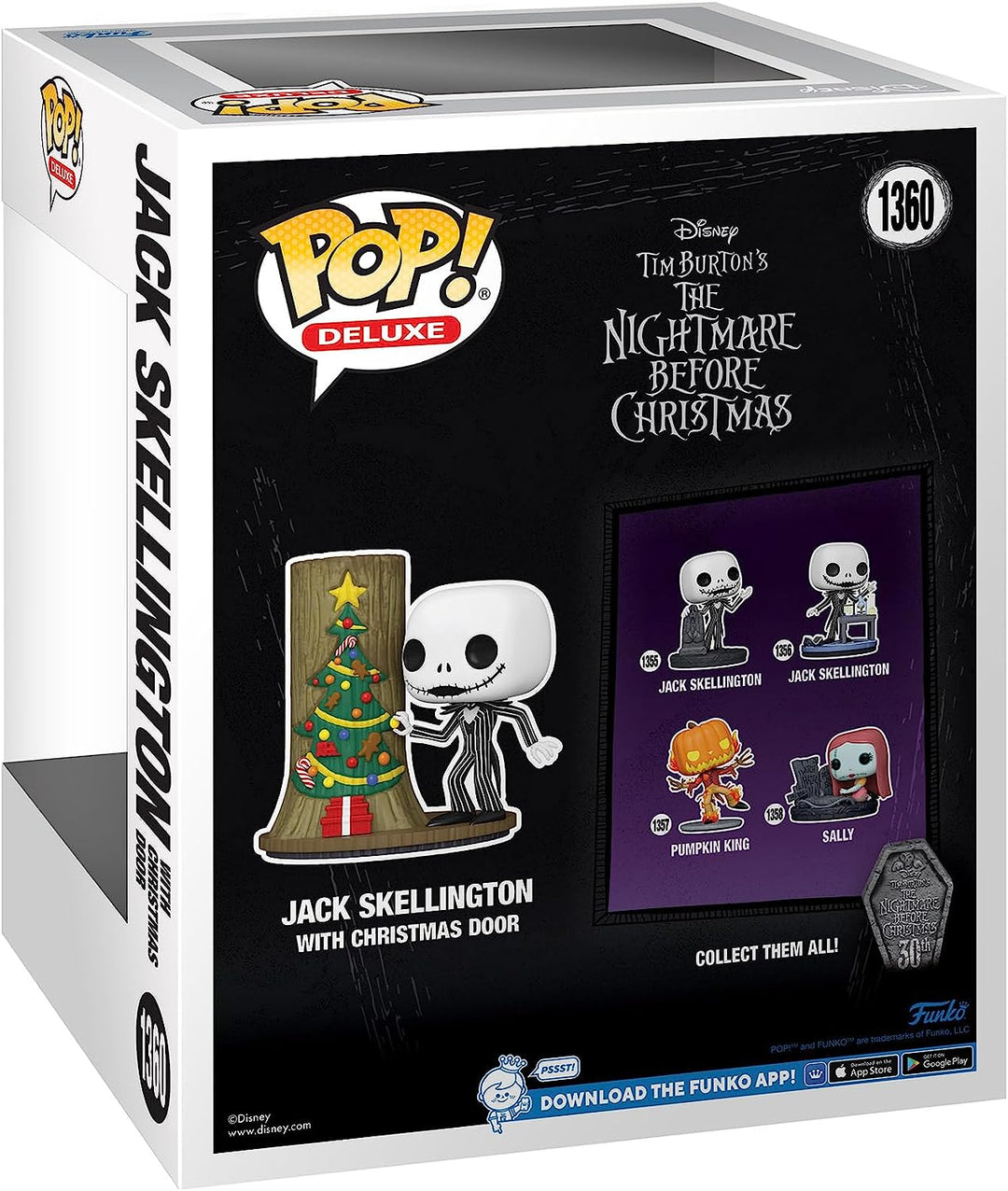 Deluxe Disney The Nightmare Before Christmas 30th – Jack Skellington mit Weihnachtstür Funko 72310 Pop! Vinyl Nr. 1360 