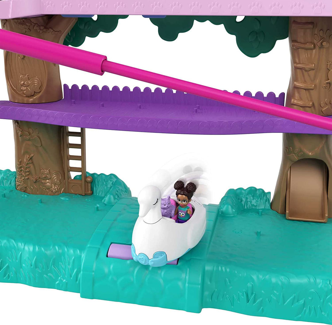 Polly Pocket Pollyville Pet Adventure Baumhaus, 5 Etagen, 15+ Spielfiguren: 2 Do