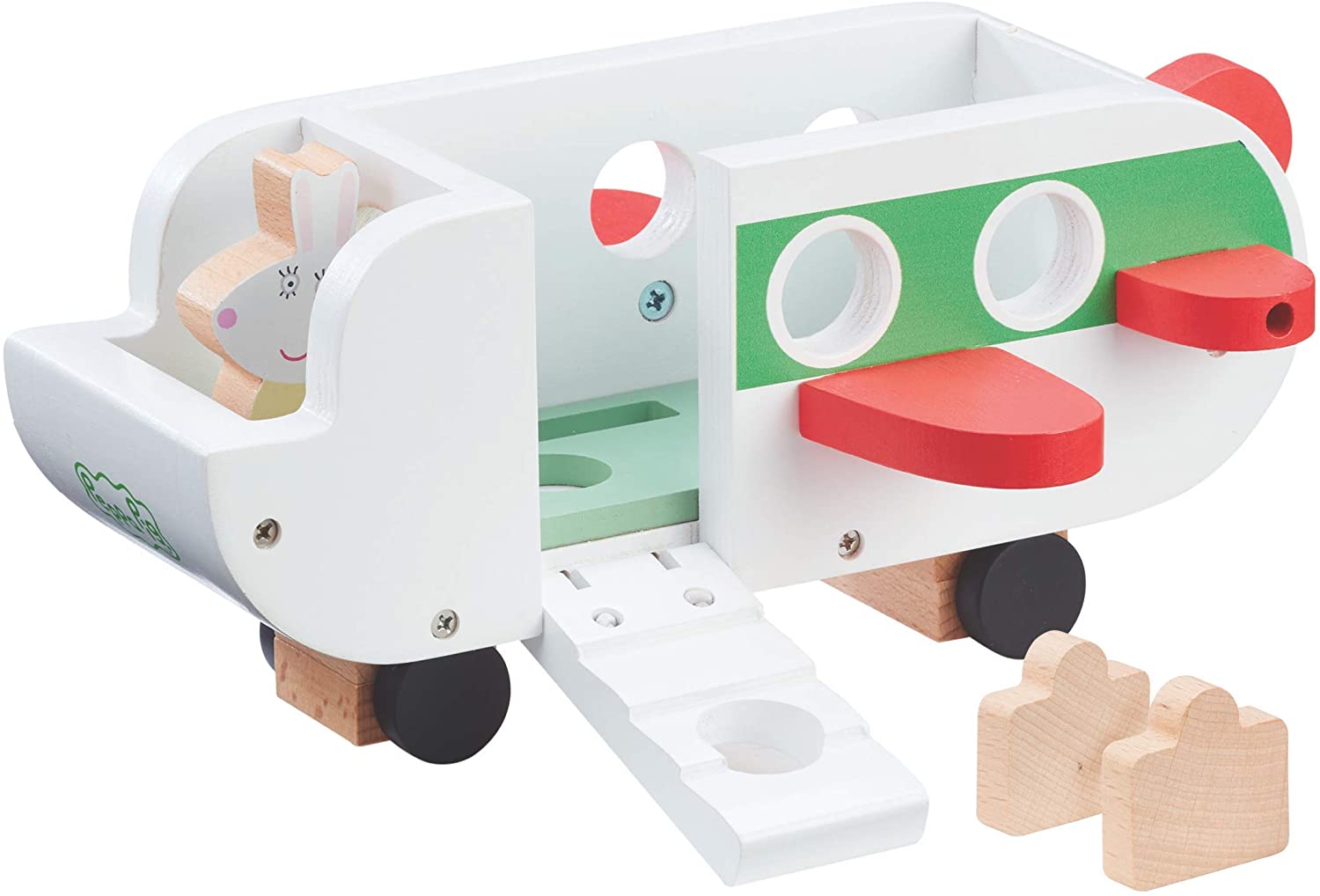 Peppa Pig 07211 Wooden Aeroplane - Push Along Vehicle for Toddlers