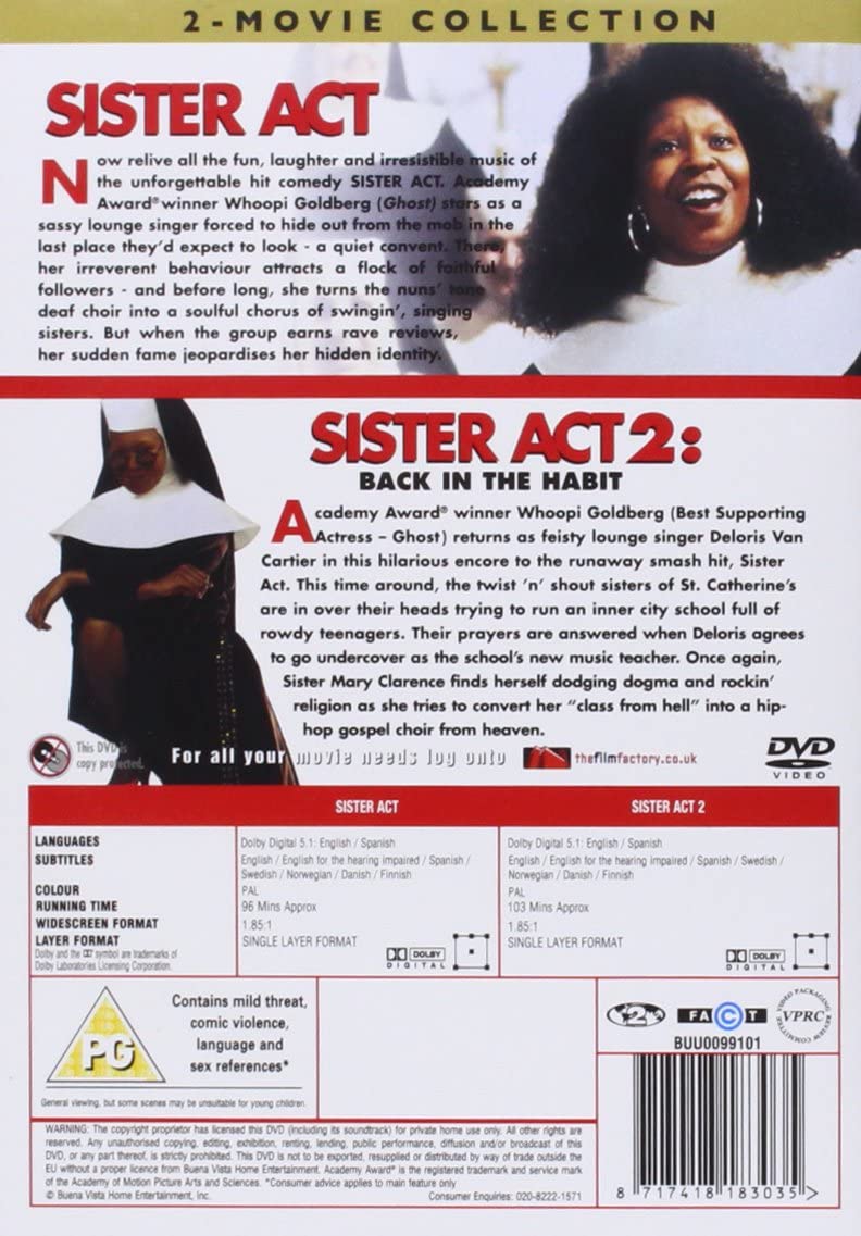 Sister Act / Sister Act 2: Back in the Habit - Comedy Music Double Feature [DVD]