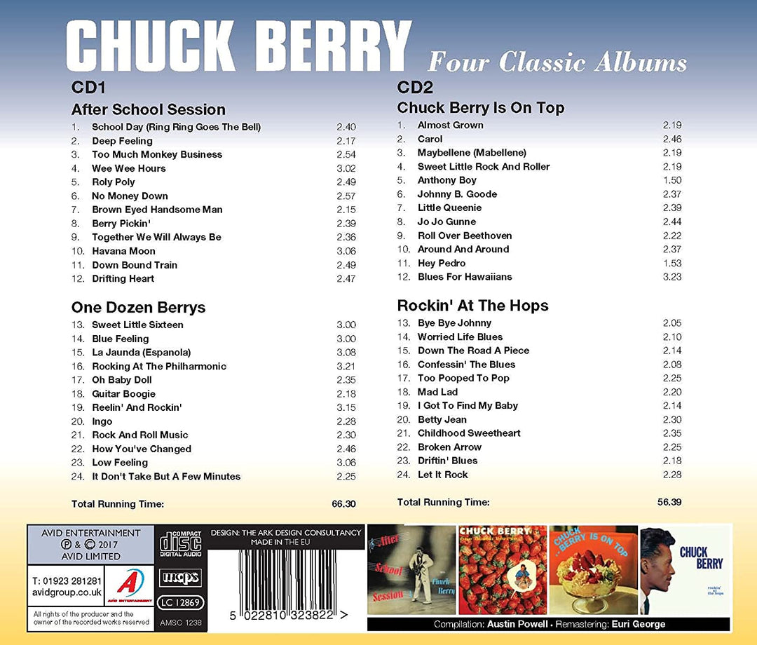 Vier klassische Alben (After School Session / One Dozen Berrys / Chuck Berry Is On Top / Rockin' At The Hops) – Chuck Berry [Audio-CD]