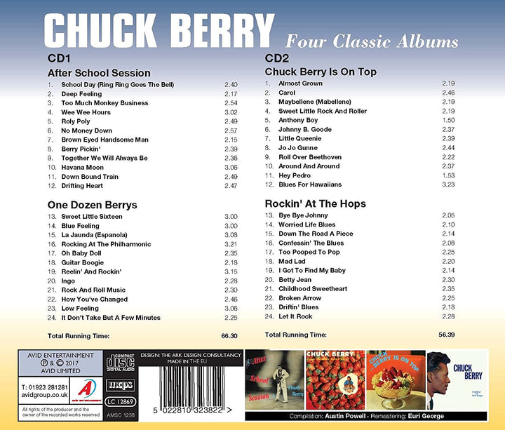 Vier klassische Alben (After School Session / One Dozen Berrys / Chuck Berry Is On Top / Rockin' At The Hops) – Chuck Berry [Audio-CD]