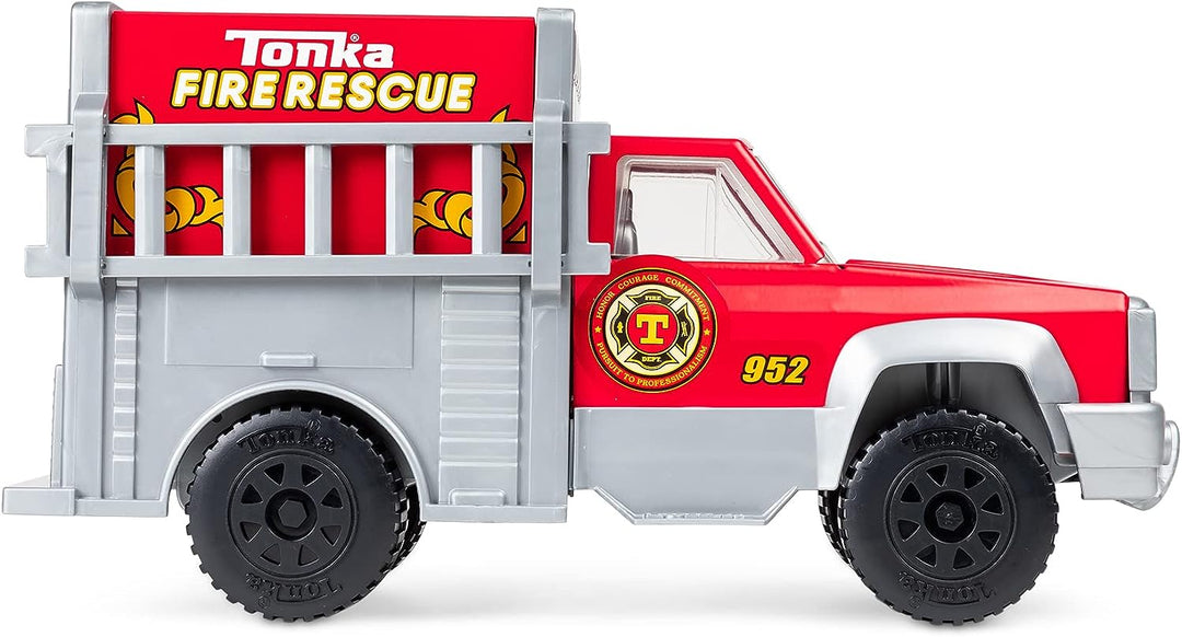 Tonka 06189 Steel Classics Rettungswagen, Konstruktionsspielzeug für Jungen und Mädchen