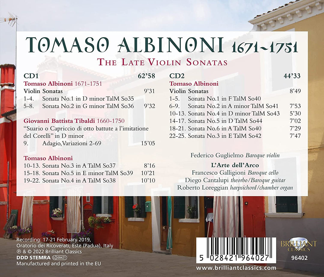 Albinoni: Violin Sonatas [Audio CD]