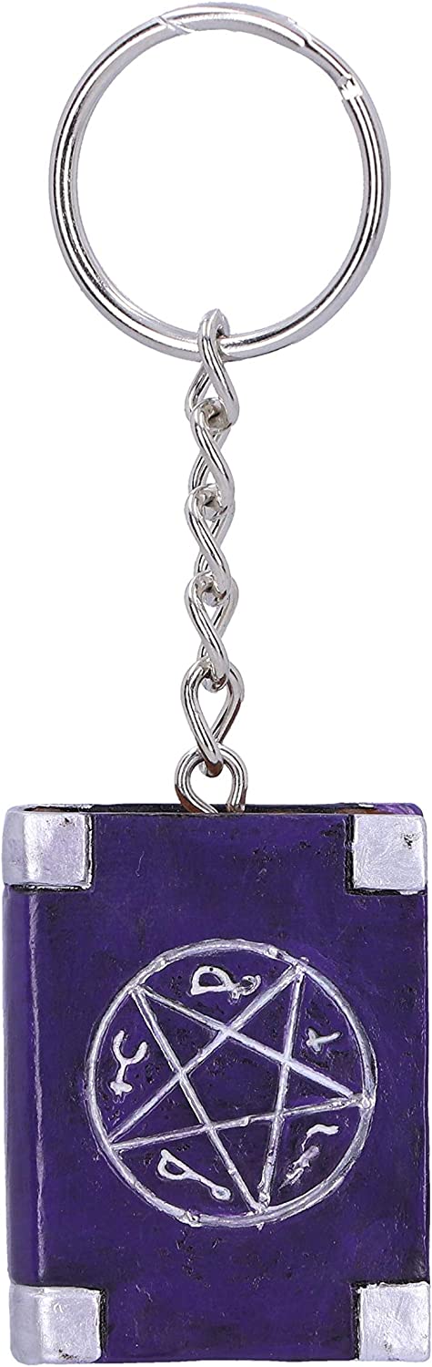 Nemesis Now Witches Grimoire Book of Spells Schlüsselanhänger, Lila, 4,5 cm