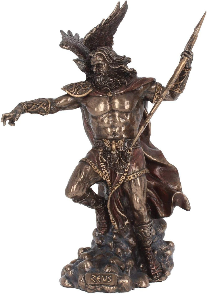 Nemesis Now Zeus-Figur, 36 cm, Bronze