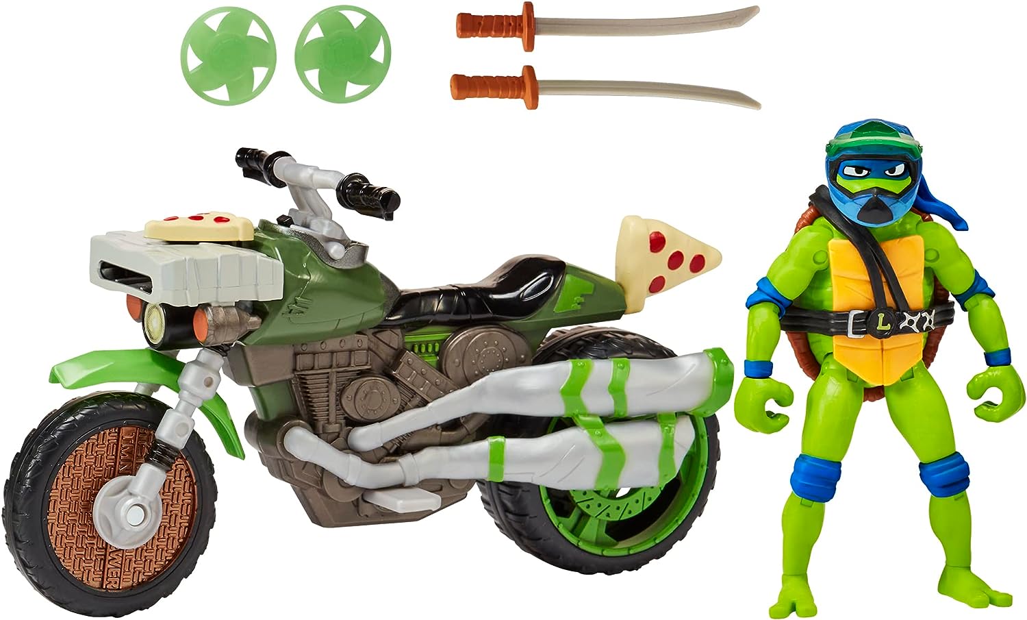Teenage Mutant Ninja Turtles Ninja Kick Cycle with Exclusive Leonardo Figure - Action Playset, 4+ Years 7