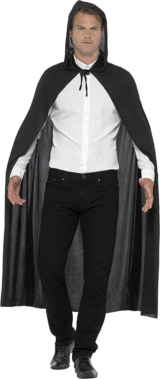 Smiffys Cape Vampirkostüm mit Kapuze – Schwarz