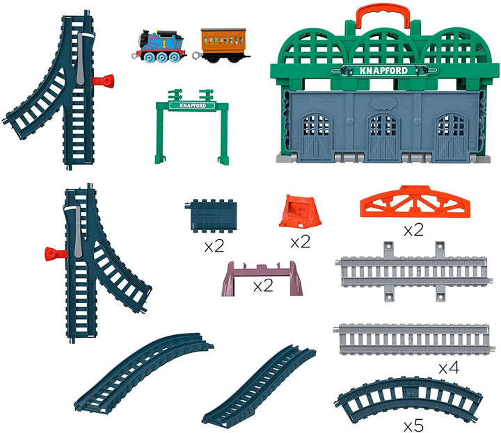 Fisher-Price Thomas &amp; Friends Knapford Station Train Set-Gleis mit 2-in-1-Spielen