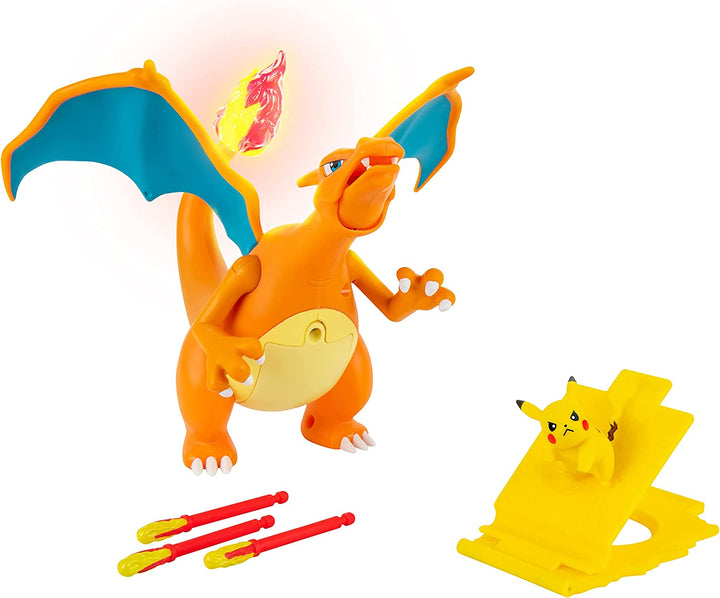Pokémon PKW2731 Deluxe-Funktion enthält 6 interaktive Glurak plus 2-Zoll-Pika