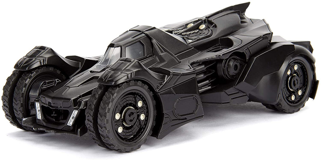 Jada Toys 253215004 Arkham Knight Batmobil, Maßstab 1:24, Druckguss, Türen zum Öffnen, inklusive Batman-Figur, Schwarz, Einheitsgröße