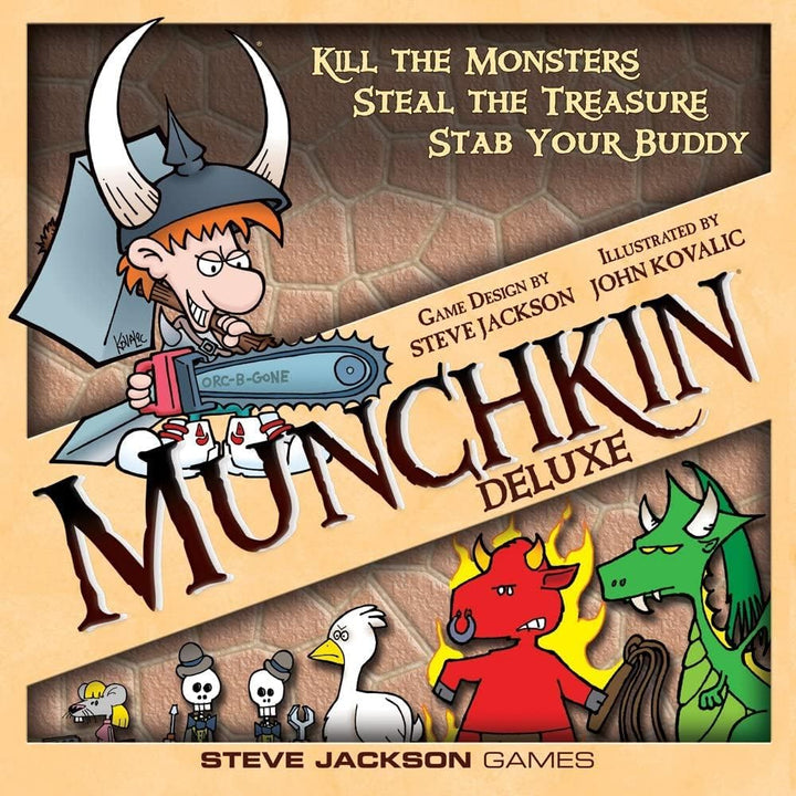 Steve Jackson-Spiele | Munchkin: Deluxe | Brettspiel | Ab 14 Jahren | 1-4 Spieler | 3
