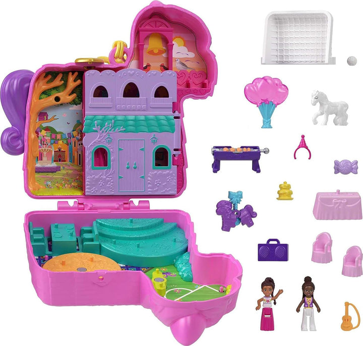 ?Polly Pocket Mini Toys, Pi�ata-Party-Kompaktspielset mit 2 Mikropuppen und 14