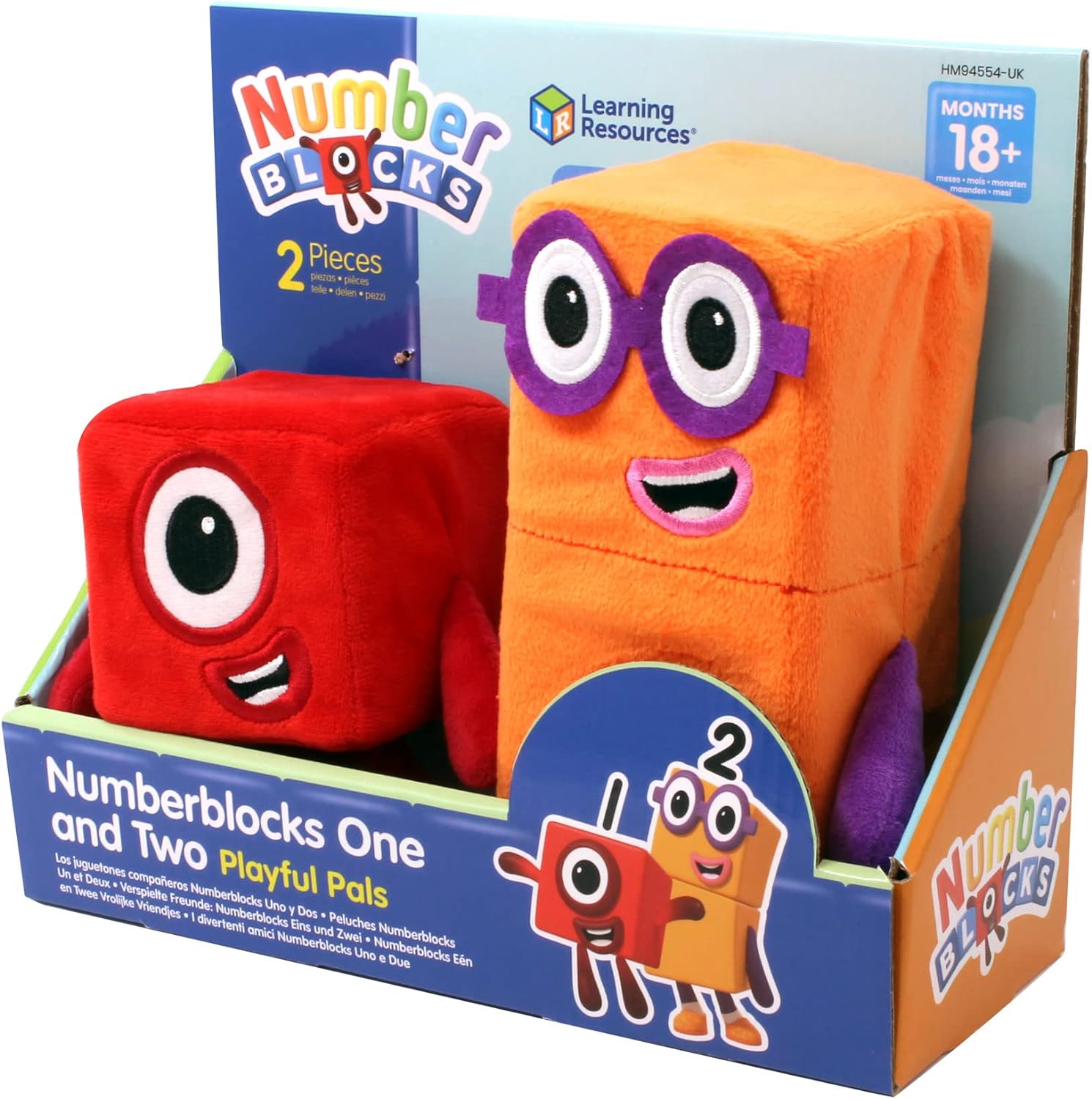 Numberblocks One and Two Playful Pals Plush Toys - Soft Tactile Stuffed Animals for Toddlers 18m+ 10