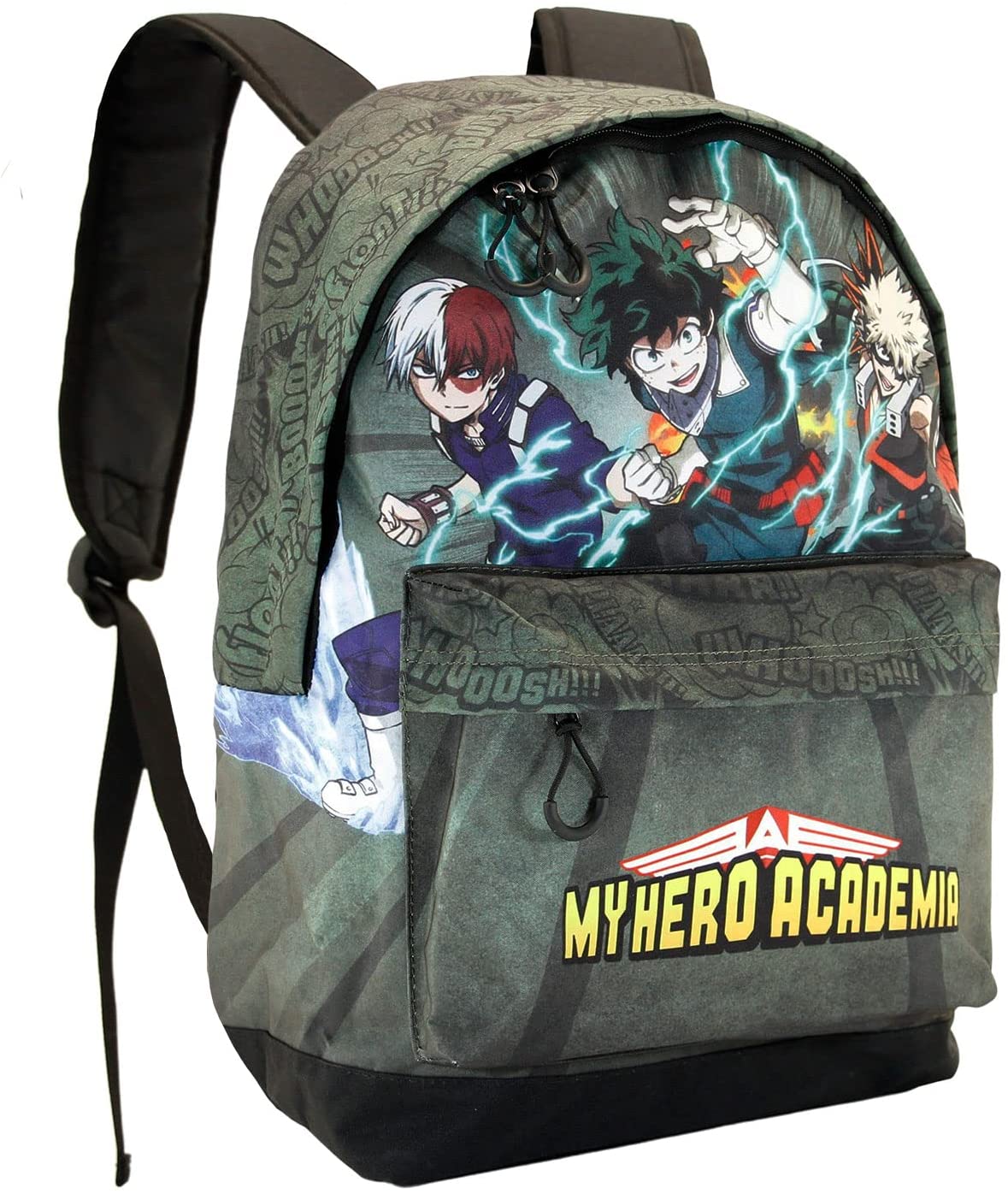 Karactermania My Hero Academia Battle-Fan HS Military Green Backpack 3