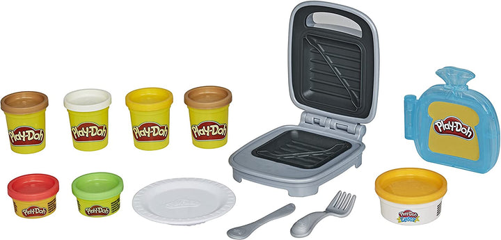 Play-Doh Kitchen Creations Cheesy Sandwich Play Food Set für Kinder ab 3 Jahren