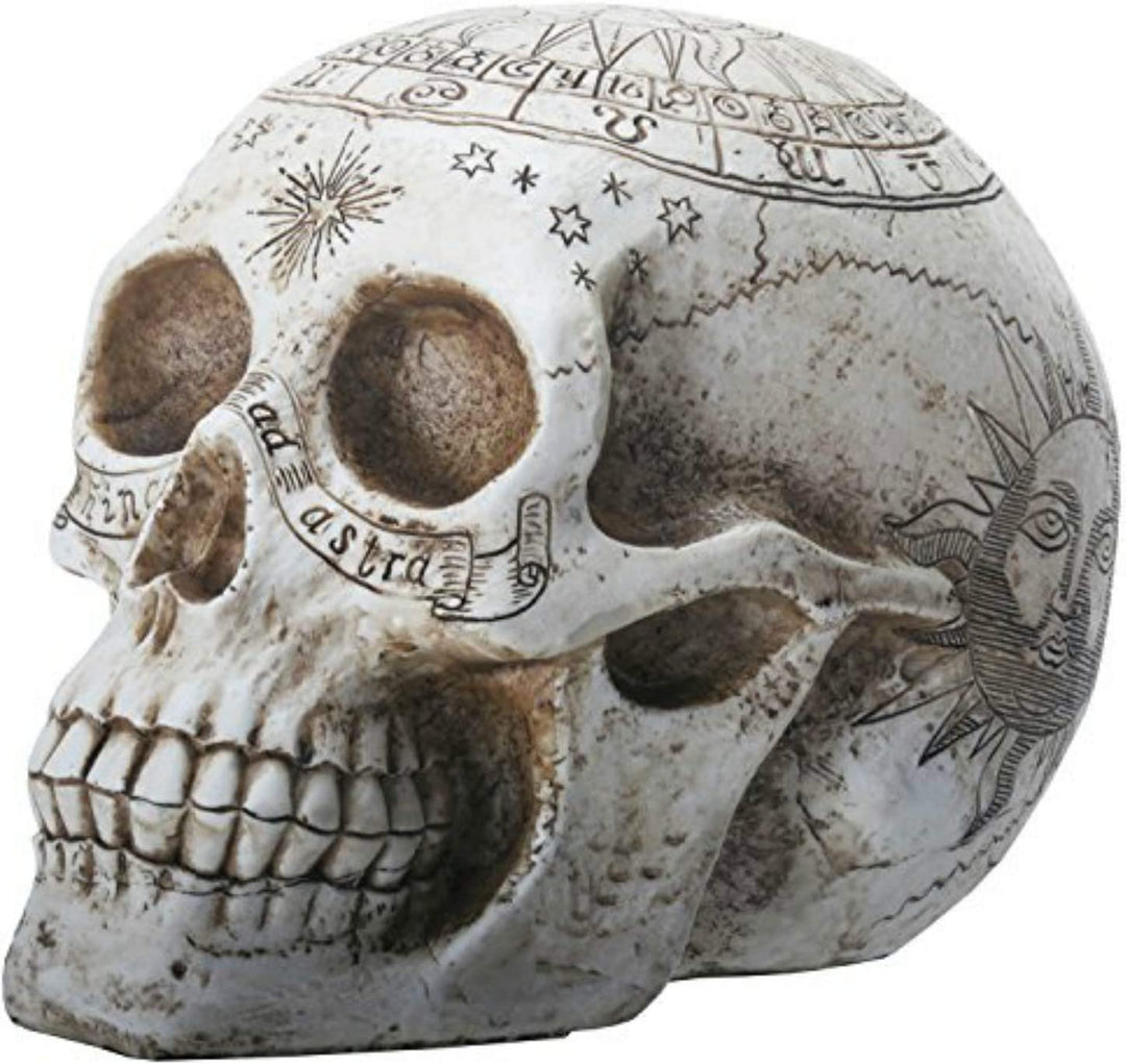 Nemesis Now Astrologische Totenkopffigur, 29 cm, Elfenbeinfarben