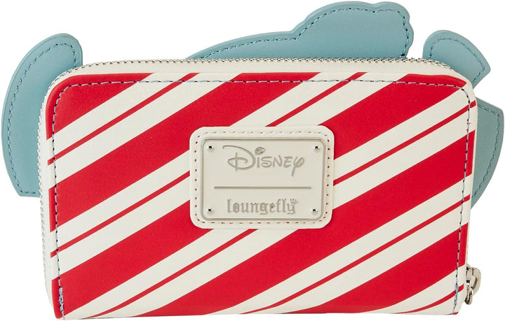 Disney Stitch Holiday Glitzer-Geldbörse mit umlaufendem Reißverschluss, Blau, Einheitsgröße