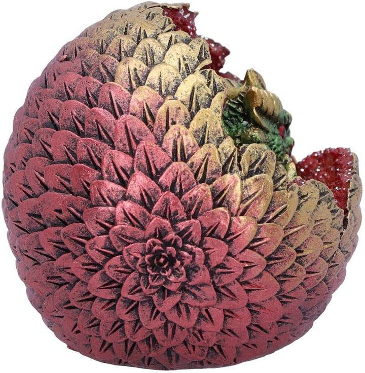 Nemesis Now Green Geode Home Glitzernde Jungtier- und Ei-Figur, Polyresin, O