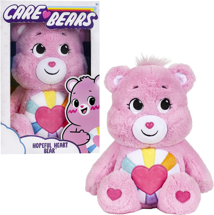 Care Bears 22139 14 Zoll mittelgroßer Plüschbär mit hoffnungsvollem Herzen, süßer Plüsch zum Sammeln