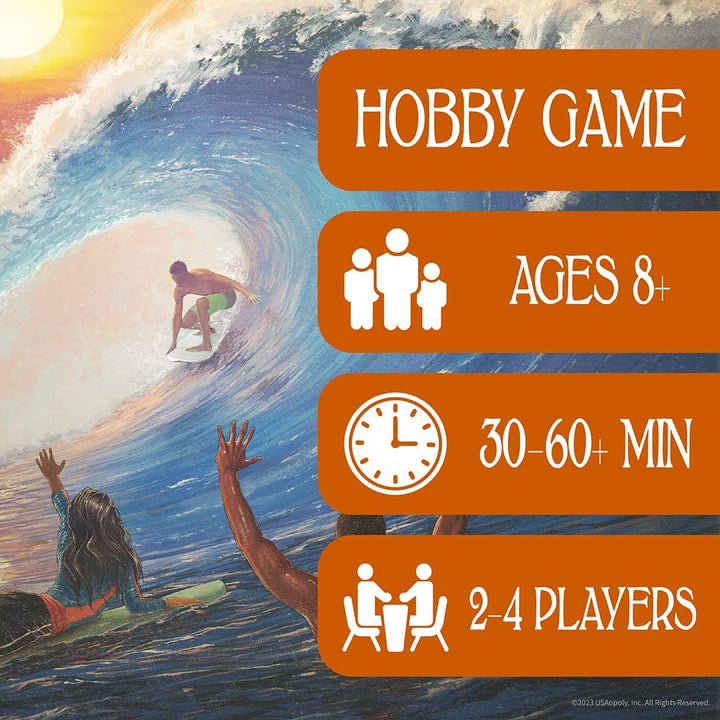 The Perfect Wave | Surfing Themed Light Strategy Card Game | Custom Artwork